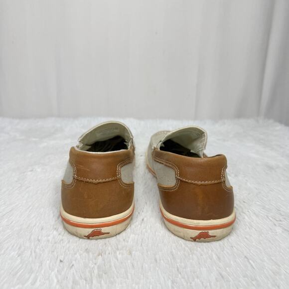 TOMMY BAHAMA / tan canvas Calderon Venetian slip on shoes / 9 main image 4